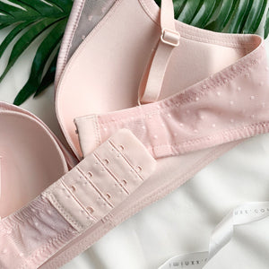 Snuggle-In! Mini Polka Wireless Bra in Pink (Size S only)