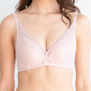 Snuggle-In! Mini Polka Wireless Bra in Pink (Size S only)