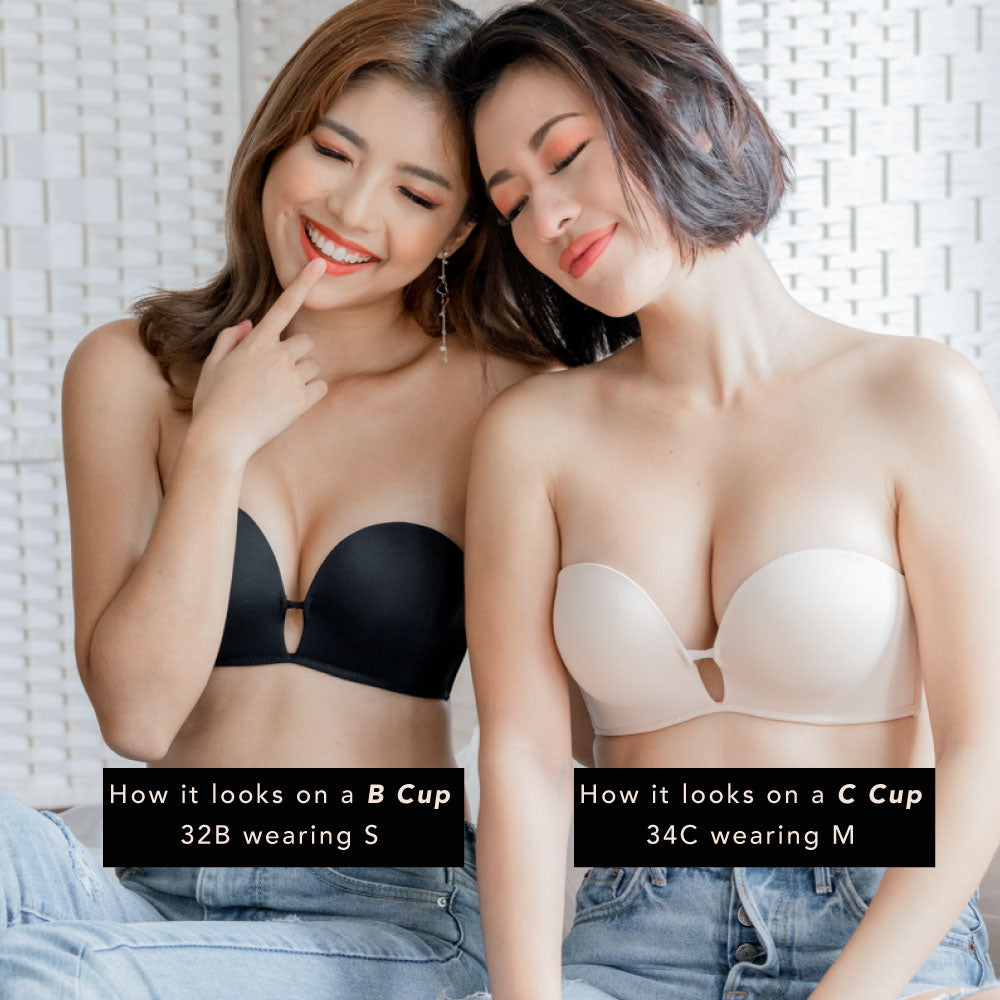 LIFT IT UP! 100% Non-Slip Super Push Up Strapless Wireless Bra