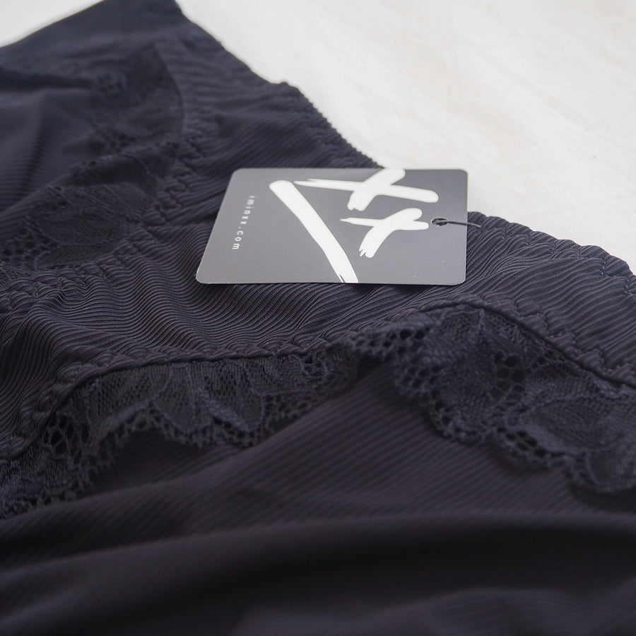 Lace Trim Cheeky in Black