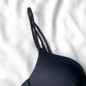 Lovely Bow Push Up Wireless Bra in Black (Size M, L, XL only)