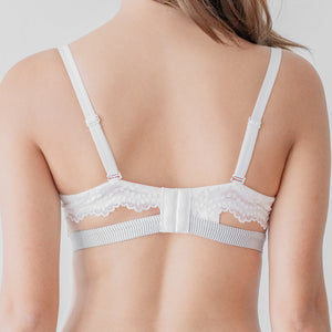 The Lacey Back Bloom Push Up Wireless Bra in Stripes (Size S only)