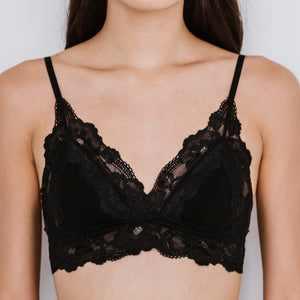 The Glam Lacey Bralette in Black