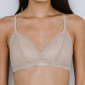 The Classic Lacey Bralette in Neutral