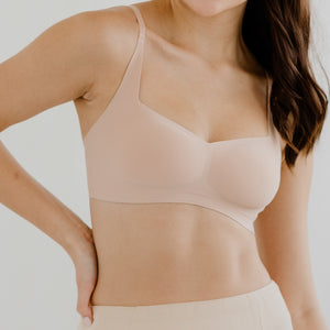 Air-ee Seamless Bra in Pinkish Nude - Square Neck (Superfine) (Size S & XL Only)