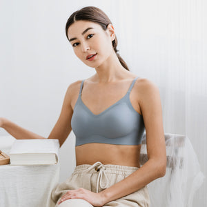 Air-ee Seamless Bra in Dusty Blue - Thin Straps (Signature Edition)