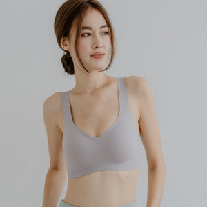 Air-ee Seamless Bra in Ash - Thick Straps (Superfine) (Size XXL Only)