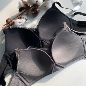 Irresistibly Comfy Lightly-Lined Soft Wireless Bra in Grey (Size XL only)