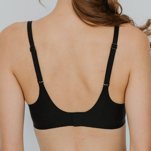 Everyday Comfort Seamless Wireless T-Shirt Bra in Black (Size XL Only)