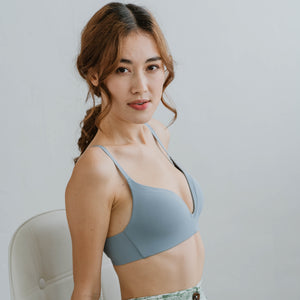 Everyday Comfort Seamless Wireless T-Shirt Bra in Blue (Size S Only)