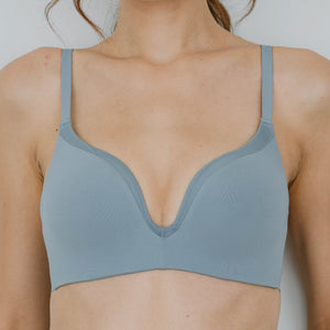 Everyday Comfort Seamless Wireless T-Shirt Bra in Blue (Size S Only)
