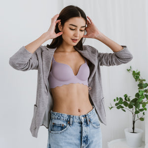 Comfy Sleek! Seamless Push Up Wireless Bra in Lilac