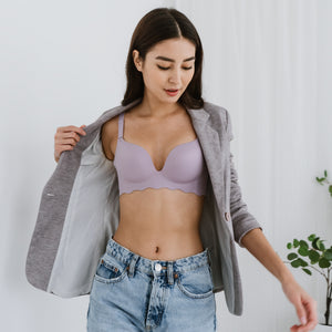 Comfy Sleek! Seamless Push Up Wireless Bra in Lilac