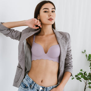 Comfy Sleek! Seamless Push Up Wireless Bra in Lilac