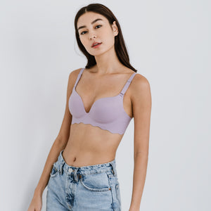 Comfy Sleek! Seamless Push Up Wireless Bra in Lilac