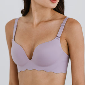 Comfy Sleek! Seamless Push Up Wireless Bra in Lilac