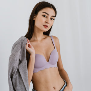 Comfy Sleek! Seamless Push Up Wireless Bra in Lilac