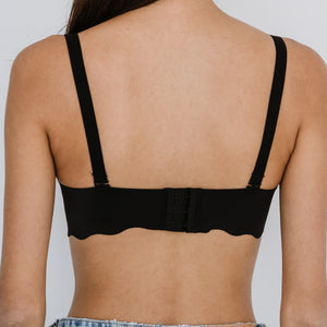 Comfy Sleek! Seamless Push Up Wireless Bra in Black