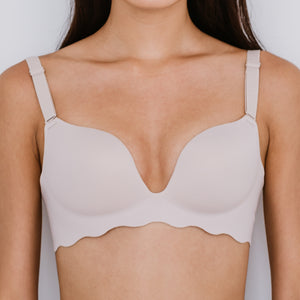 Comfy Sleek! Seamless Push Up Wireless Bra in Light Nude