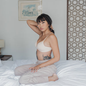 Basic Cotton Freedom Wireless Bra in Nude (Size XL Only)