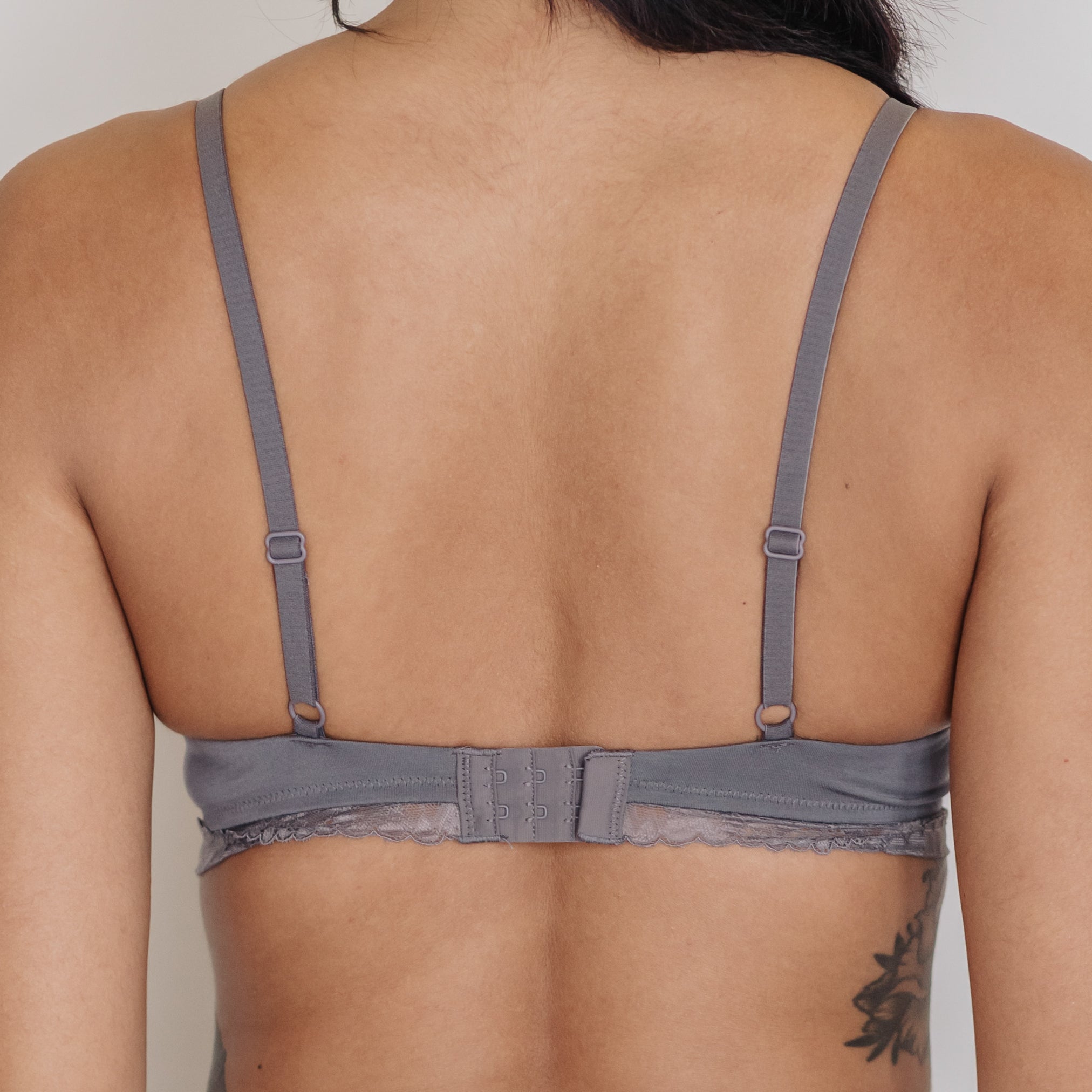 Basic Lace Freedom Wireless Bra (Modal® Fabric) in Charcoal