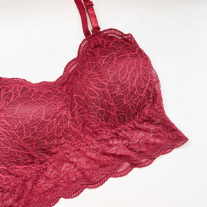 Essential Chic Sexy-Back Midi Bralette in Wine