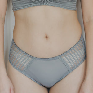 Twisted Knot! Mid-Rise Cheeky in Grey