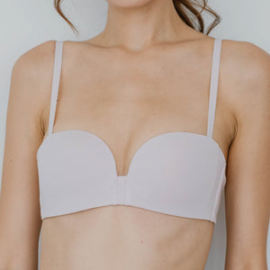 Cozy Lightly-Lined Wireless Bra (Cotton x Modal Blend Fabric) in Dusty Pink (Size XL Only)
