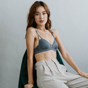 Sexy Barely There! Lightly-Lined Wireless Bra in Dark Grey (Size XL Only)