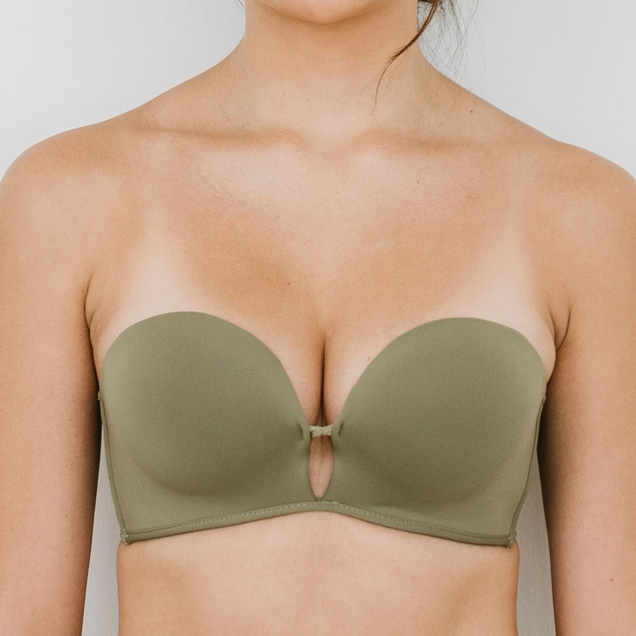 MINUOYI Front Clip Push-up Wire Free Non-Slip Smooth Invisible Bra