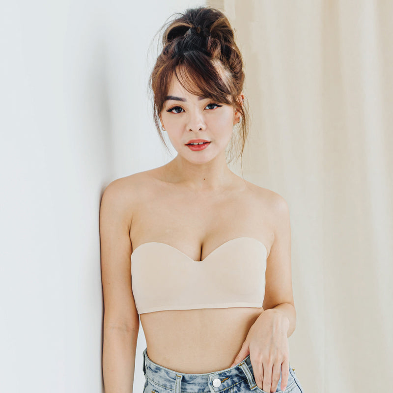 LIVE FREE! Lightly-Lined 100% Non-Slip Strapless Wireless Bra