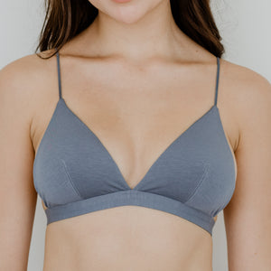Midnight Muse Bralette in Dusty Blue (Size XL Only)