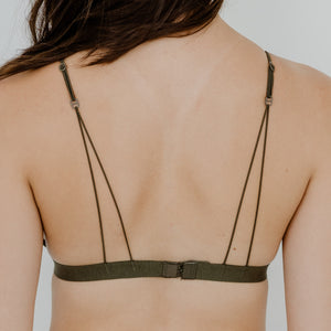 Midnight Muse Bralette in Olive (Size XL Only)