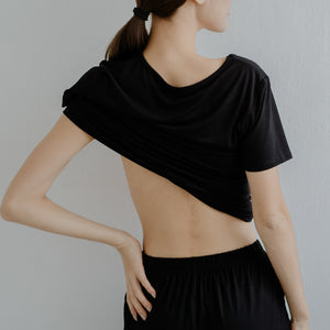 Everyday Bra-less Modal® Fabric Loungewear set in Black (With in-built cups)