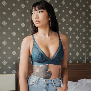 Modern Edge Bralette in Teal (Size L Only)