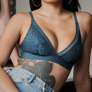 Modern Edge Bralette in Teal (Size L Only)