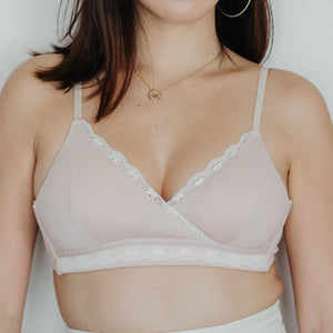 All-Day Comfort Lace Bralette V2.0 In Light Blush (Size L only)