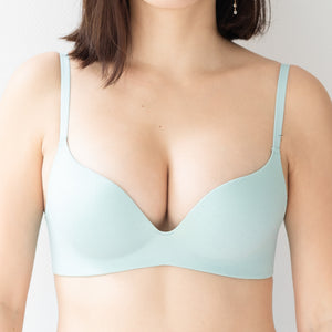 OOMPH! Velvet-Matte Teardrop 2-Way Wireless Push Up Bra in Tiffany