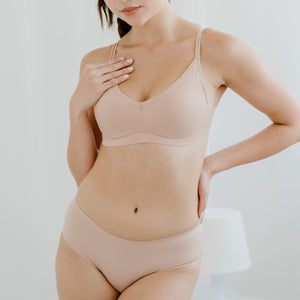 Seriously Comfy Lightly-Lined Wireless Bra in Pinkish Nude