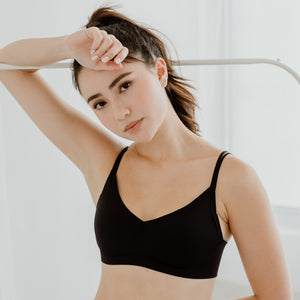 Seriously Comfy Lightly-Lined Wireless Bra in Black (Size S & XL Only)