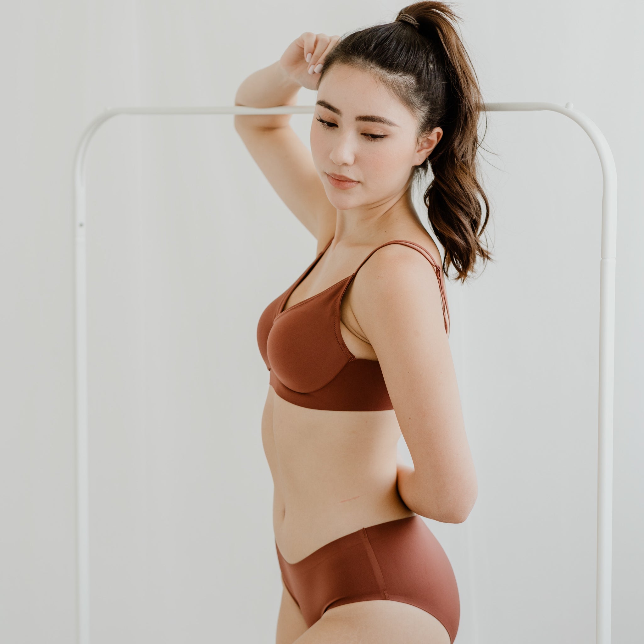 Seriously Comfy Lightly-Lined Wireless Bra in Brick