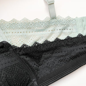 Sensual Comfort! Push Up Wireless Bra in Minty Grey (Size XL Only)