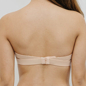 *RESTOCKED* Laced It Up! V2.0 Non-Slip Strapless Push Up Bra in Warm Nude