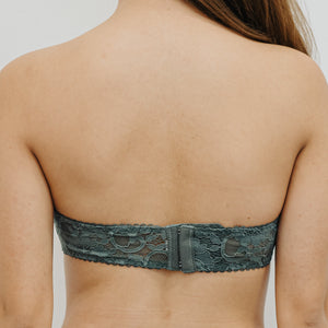 V-Laced Strapless Wireless Bra in Sage (Size M & XL Only)