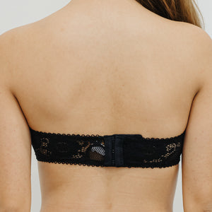 V-Laced Strapless Wireless Bra in Black (Size XL Only)