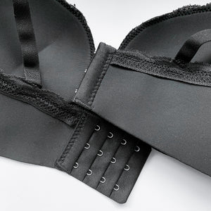 Lacey Minimalist Super Push Up Bra Wireless Bra in Black (Size XL Only)