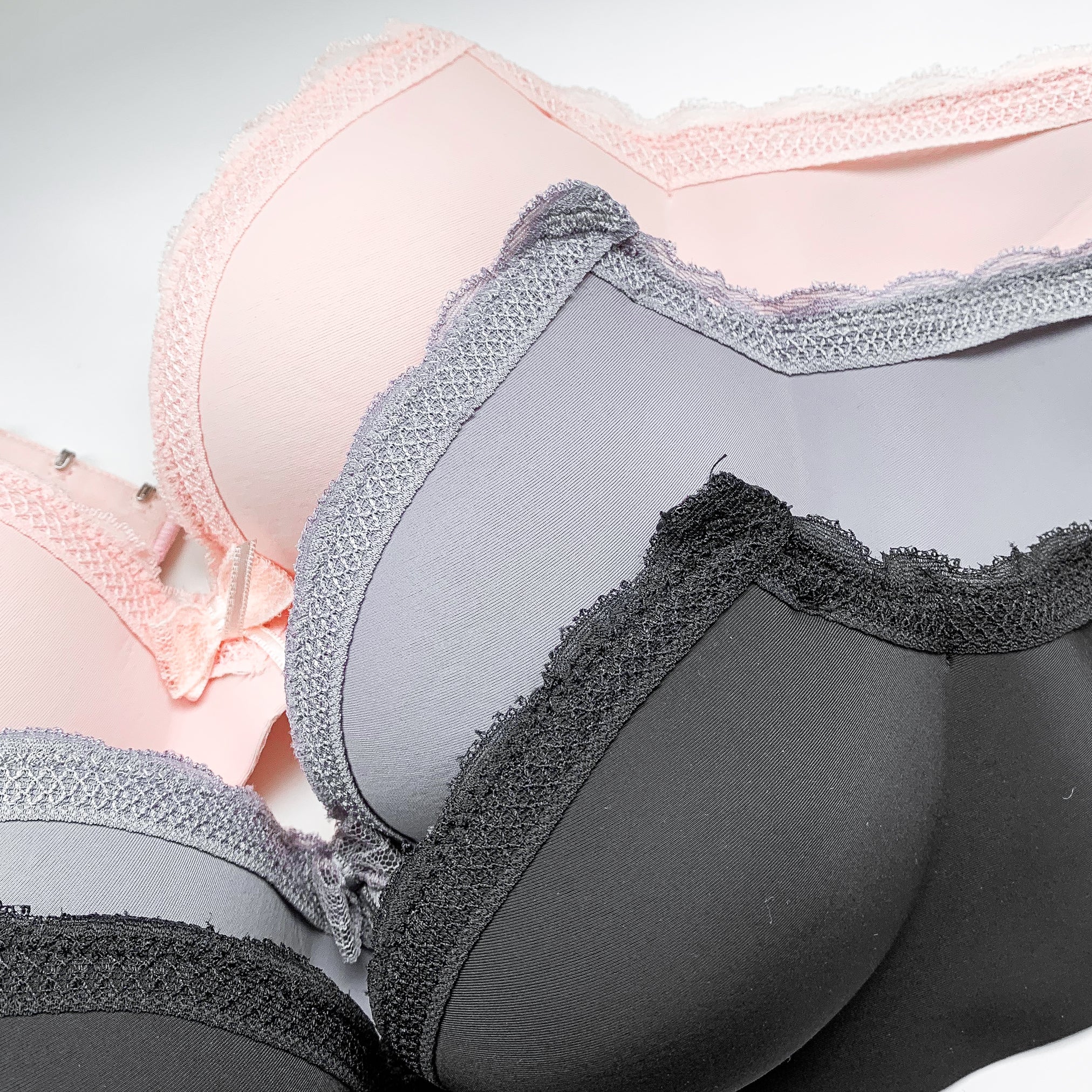 Lacey Minimalist Super Push Up Bra Wireless Bra in Black (Size XL Only)