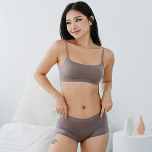 Jell-ee Scoop Neck Pull-over U-Back Wireless Bra in Desert Taupe (Signature Edition)