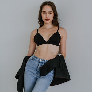 Jell-ee Triangle Sexy-Back Bralette in Black (Signature Edition)