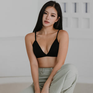 Jell-ee Triangle Sexy-Back Bralette in Black (Signature Edition)